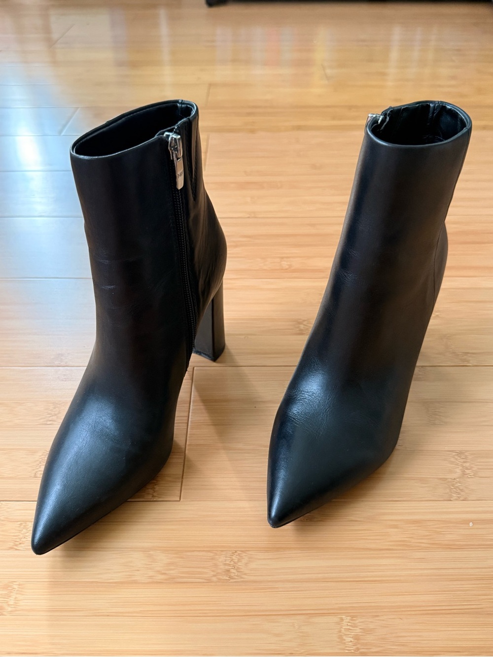 Marc Fisher - Glorena - Pointed-Toe Block Heel Ankle Booties - Black - Size 7